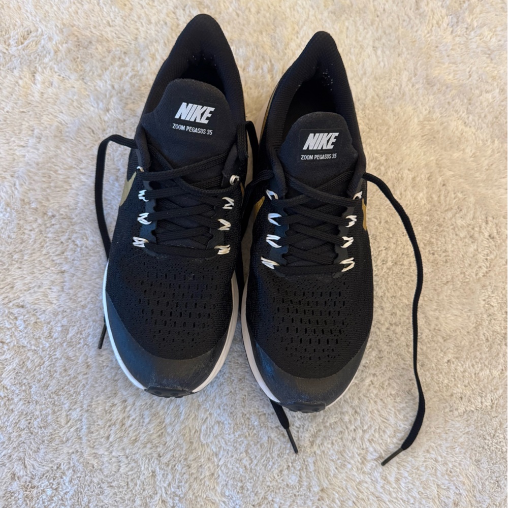Nike Kids Black and White Athletic Shoes